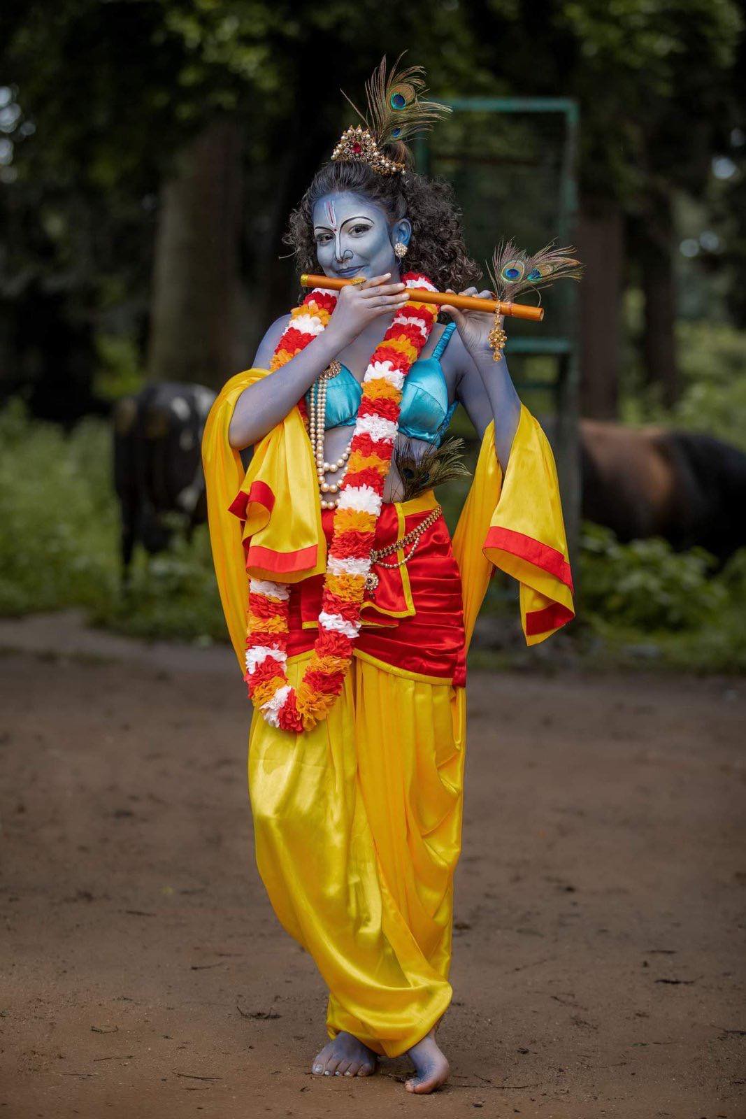 कृष्णजन्माष्टमीमा फेसियल हाउसको जन्माष्टमी फोटो सुट