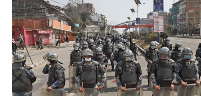 एमसीसी विरुद्ध प्रदर्शन जारी, प्रहरी सुरक्षामा कडाइ