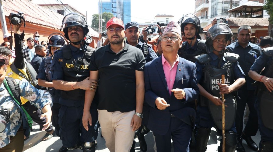 राजेन्द्र लिङ्देन काठमाडौं प्रहरी परिसरको हिरासतमा